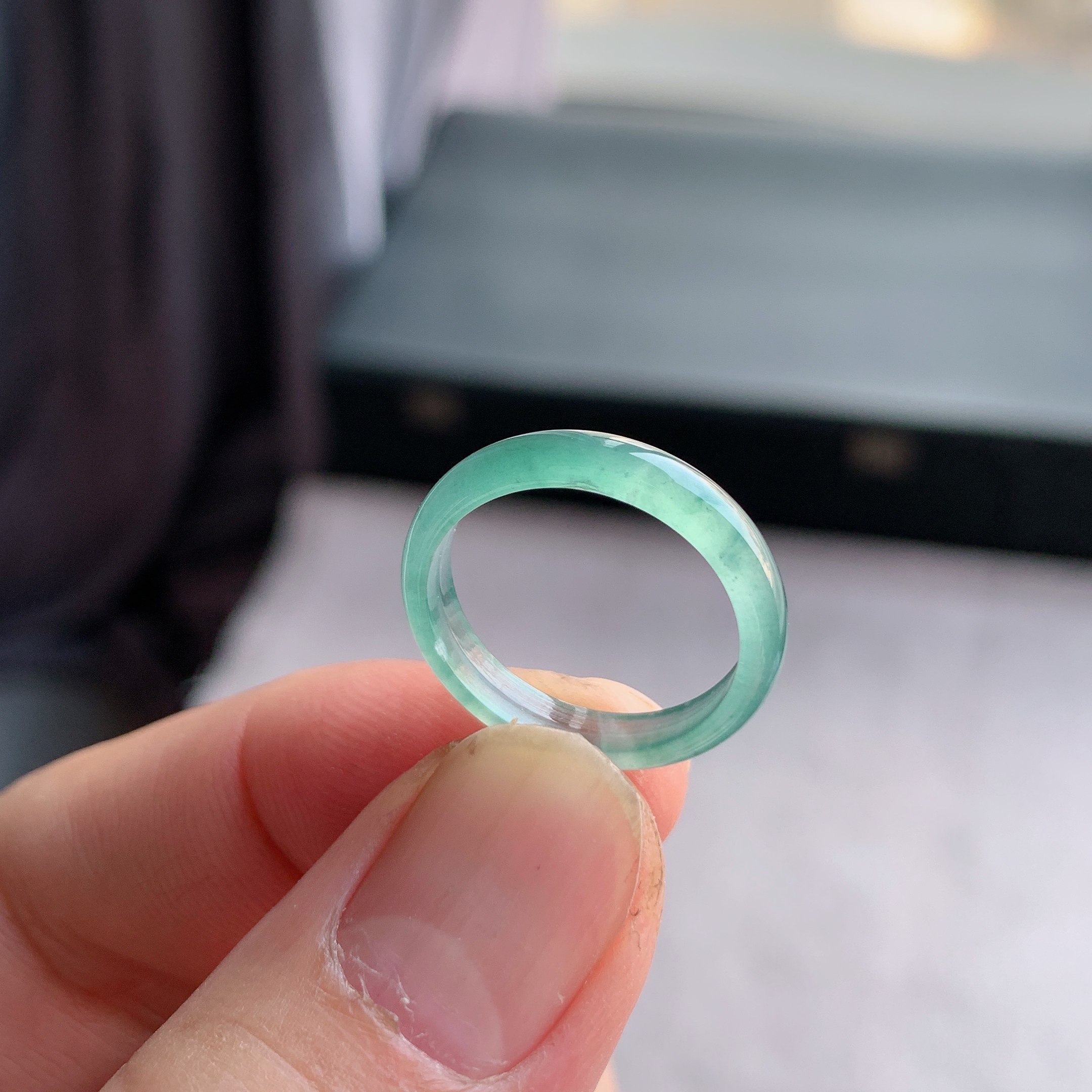 天然A货翡翠 冰种14号天空蓝男女戒指指环素圈戒圈尾戒XFE7,珠宝/钻石/翡翠,戒指/指环,淘宝优惠券,粉丝福利购,淘宝优惠卷