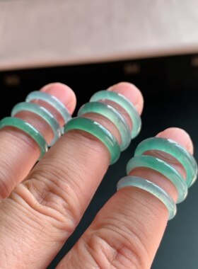 天然A货冰种翡翠T11方戒