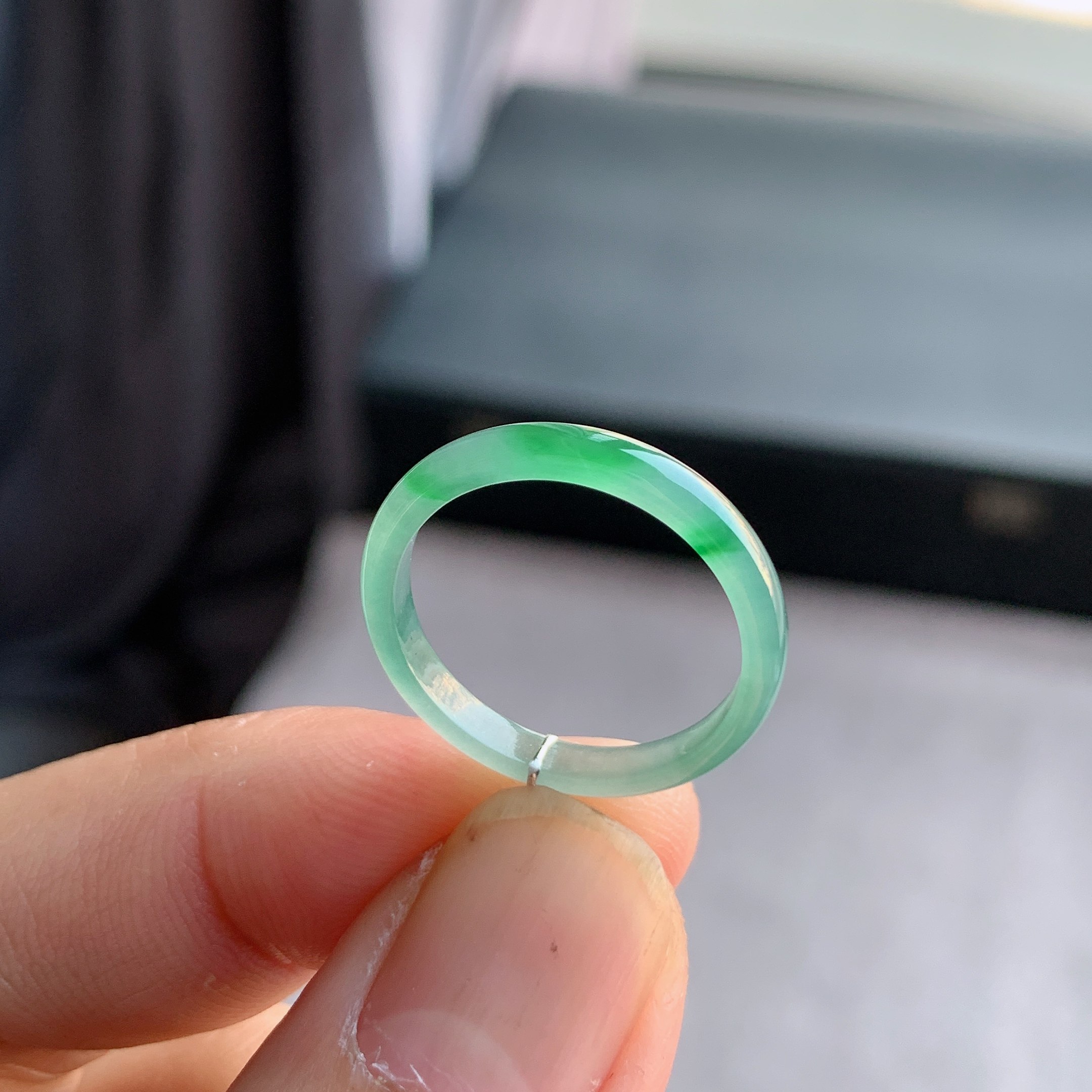 天然A货翡翠 冰种17号飘阳绿戒指指环戒圈61800817,珠宝/钻石/翡翠,戒指/指环,淘宝优惠券,粉丝福利购,淘宝优惠卷