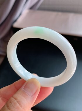缅甸天然A货翡翠手镯53圈口