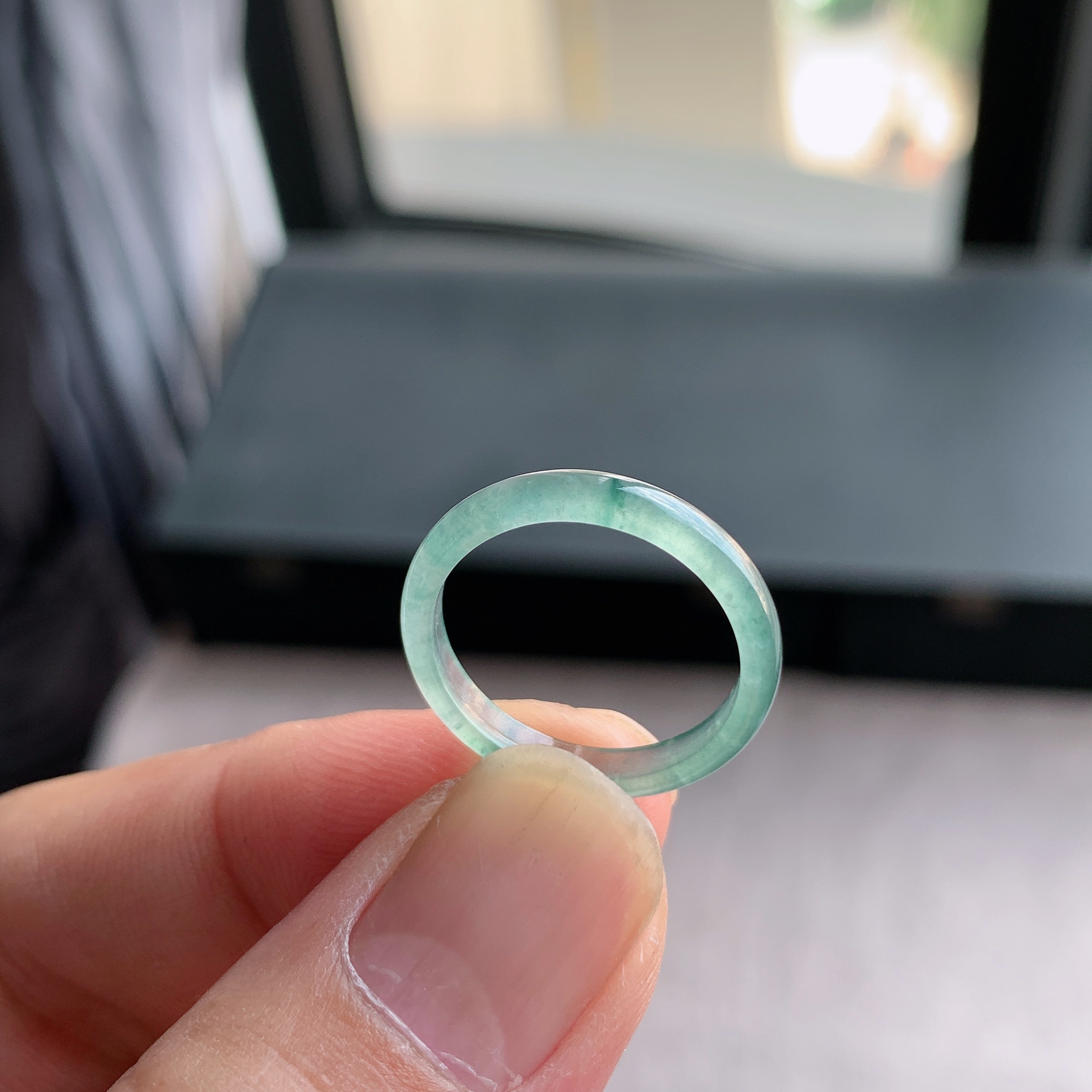天然A货翡翠冰种15号戒指指环