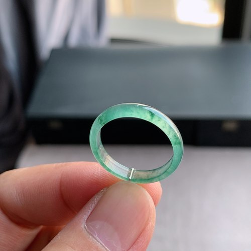 天然A货翡翠冰种20号戒指指环