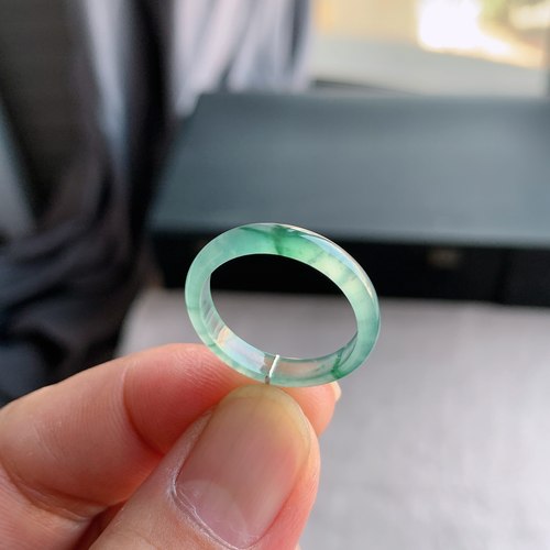 天然A货翡翠冰种18号戒指指环