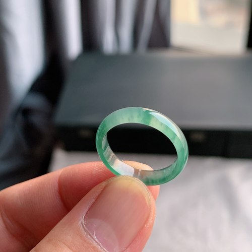 天然A货翡翠冰种17号戒指指环