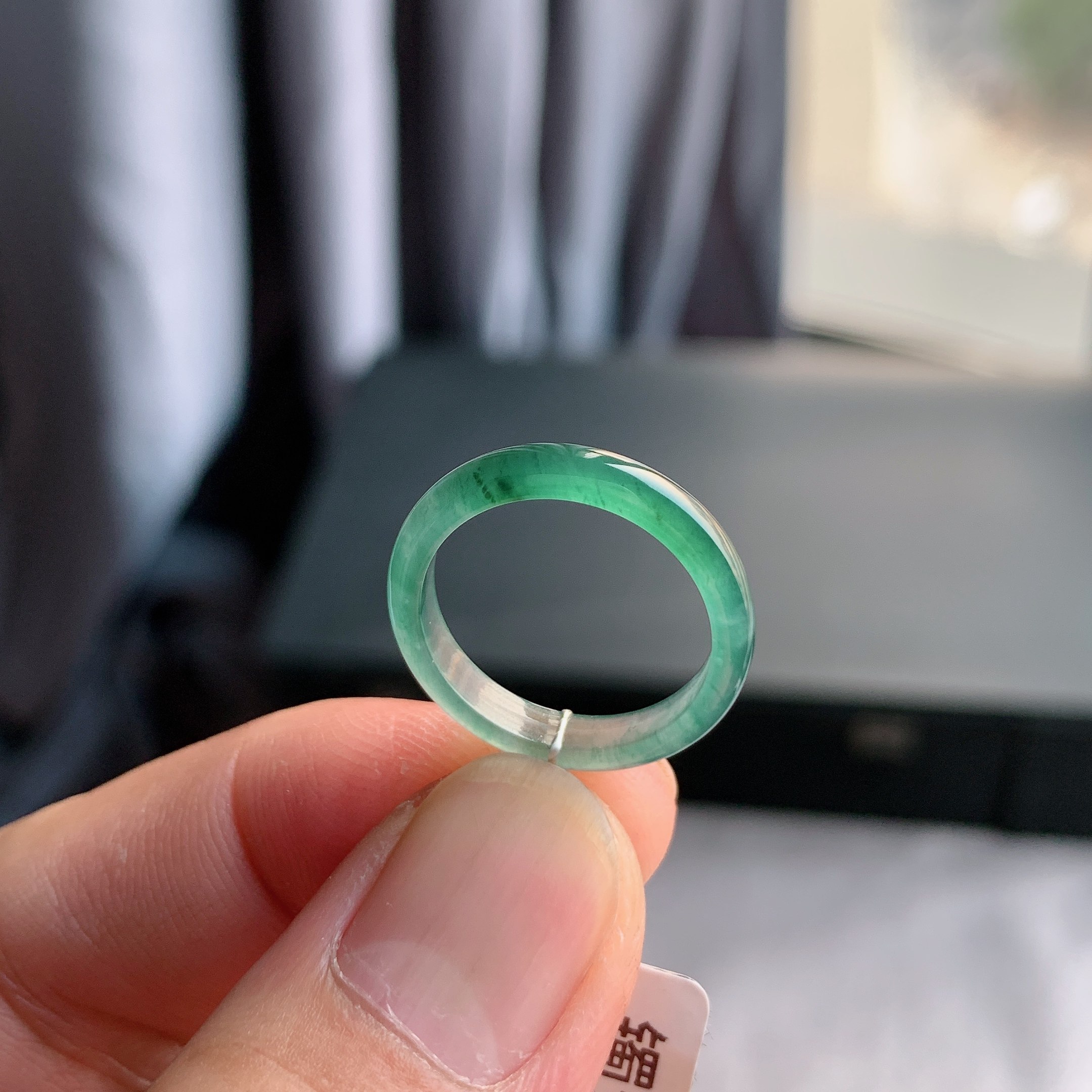 天然A货冰种13号冰飘花戒指