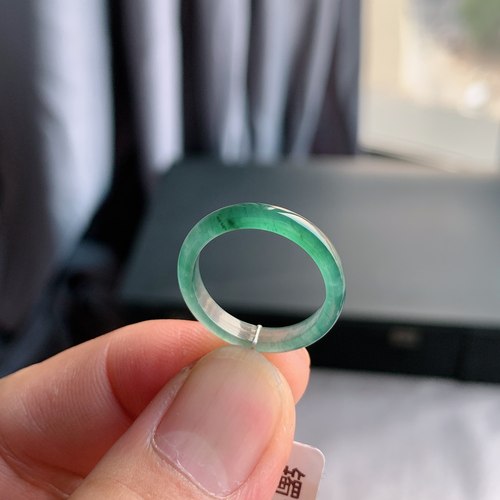 天然A货冰种13号冰飘花戒指