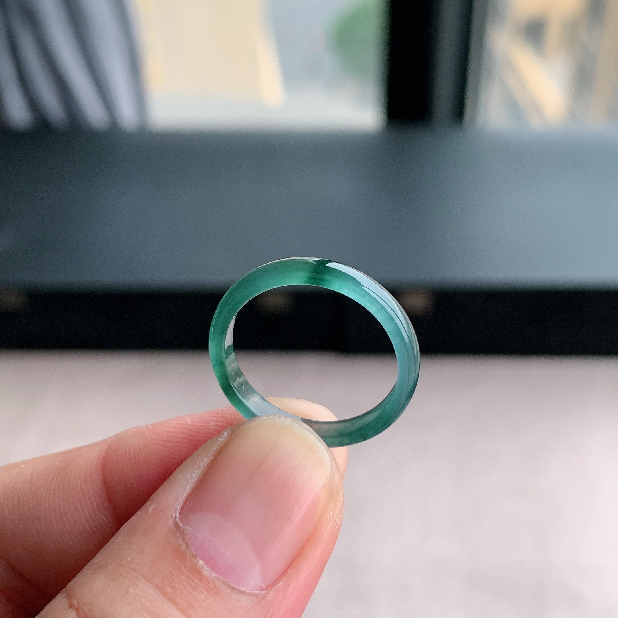 天然A货翡翠冰种19号戒指指环