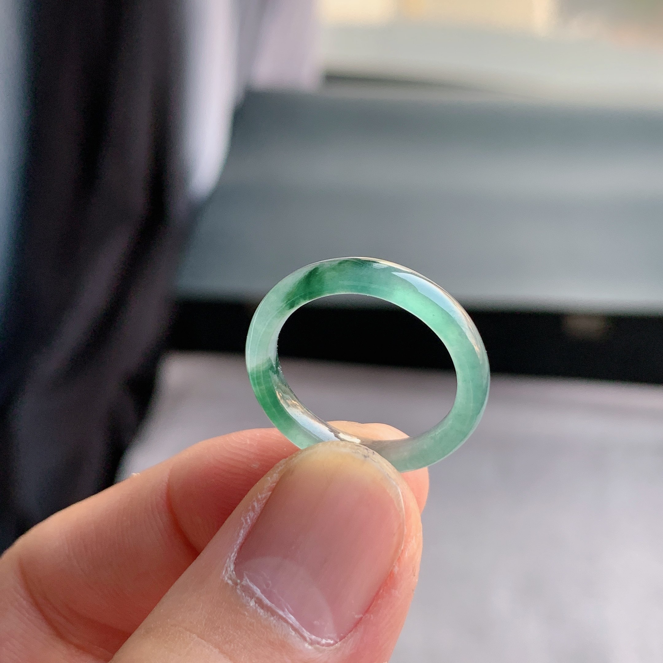 天然A货翡翠 冰种15号冰飘花男女戒指指环素圈戒圈尾戒XDE3,珠宝/钻石/翡翠,戒指/指环,淘宝优惠券,粉丝福利购,淘宝优惠卷