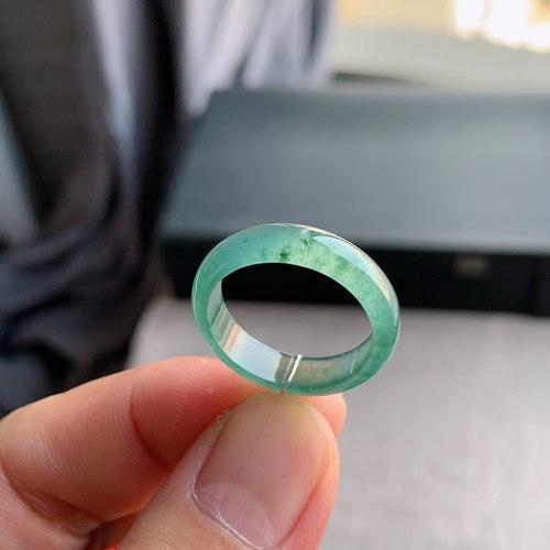 天然A货翡翠冰种19号戒指指环