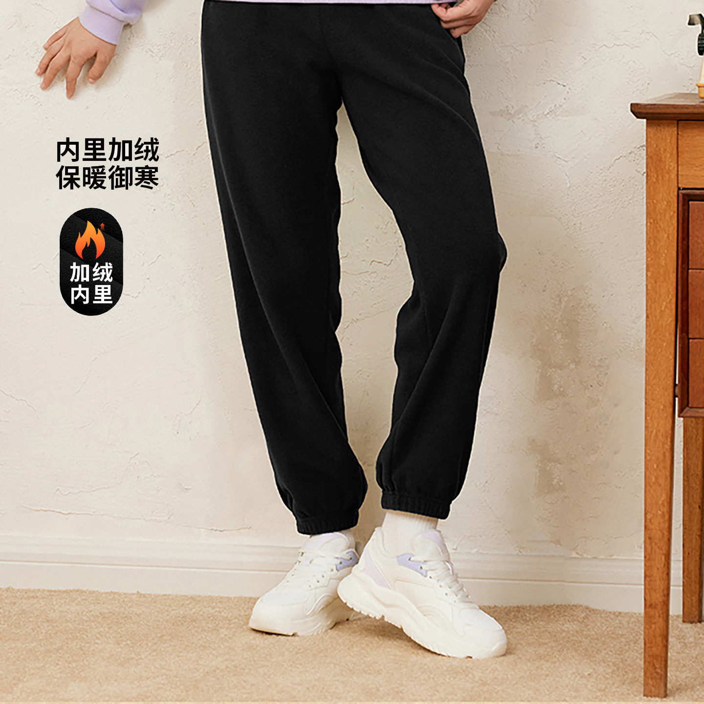 乔丹女士跑步专用运动裤长裤加厚加绒2025新款冬季裤子女款卫裤秋