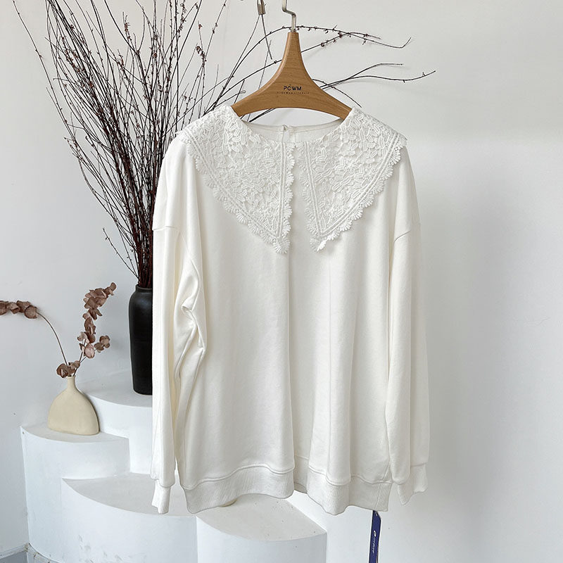 임신 컬러 출산 운동복 봄 새로운 흰색 다목적 니트 탑 바닥 셔츠 유행 셔츠