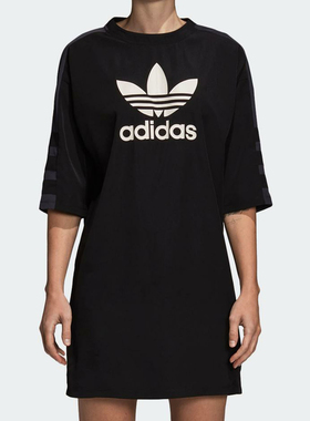 Adidas/阿迪达斯正品2020新款 三叶草 女装圆领套头裙子 DP8593