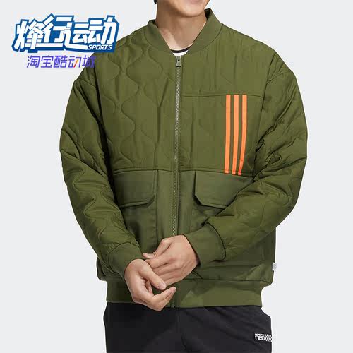阿迪达斯男女休闲短款运动棉服