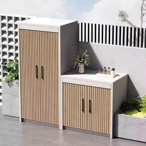 户外全铝合金储物柜家用组合柜鞋柜庭院铝合金多功能置物柜防晒