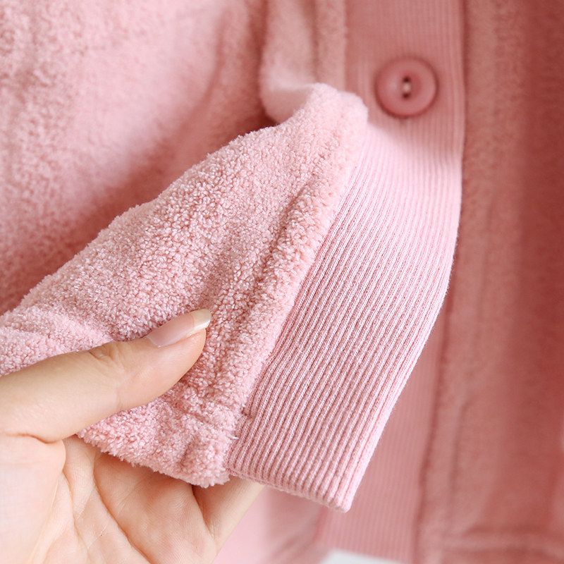 커플 쌀 벨벳 따뜻한 탑 겨울 여성 두꺼운 잠옷 남성 느슨한 대형 간단한 V 넥 가정 옷