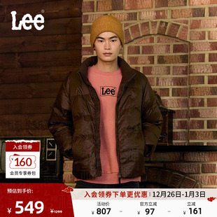 Lee商场同款 美拉德男轻质羽绒夹克外套休闲潮LMT007849204 舒适版