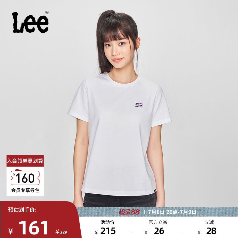 Lee基础款圆领短袖T恤