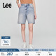 设计浅蓝色女百慕大牛仔短裤 五袋款 显瘦潮流A08096 经典 Lee舒适版