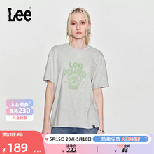 舒适版 Lee24春夏新品 T恤潮流LWT0082494LE 小狗图案印花圆领女短袖