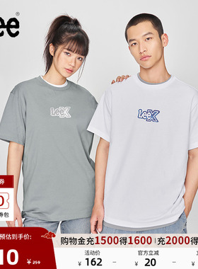 Lee25新品舒适版圆领Logo印花男女同款短袖T恤休闲潮LUT0098394LE