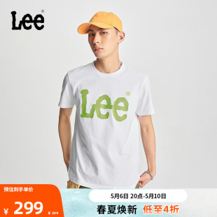 Lee商场同款 圆领大Logo男短袖 标准版 24春夏新品 T恤LMT0075193RX