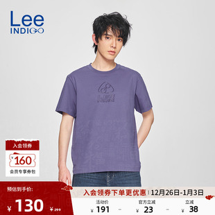 圆领Logo印花男短袖 舒适版 T恤休闲LMT0101113RX 25新品 Lee商场同款