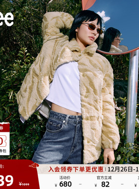 Lee25秋冬新品舒适版经典翻领Logo夹棉外套保暖休闲潮流LWT0