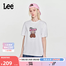 舒适版 Lee24春夏新品 T恤潮流LWT00825 型logo图案印花休闲女短袖