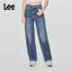 舒适直脚蓝色女牛仔裤 Lee428懒懒裤 潮流LWB100428 张凌赫代言