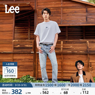 直筒复古浅蓝男凉感牛仔裤 723修身 Lee凉凉裤 潮流 张凌赫代言