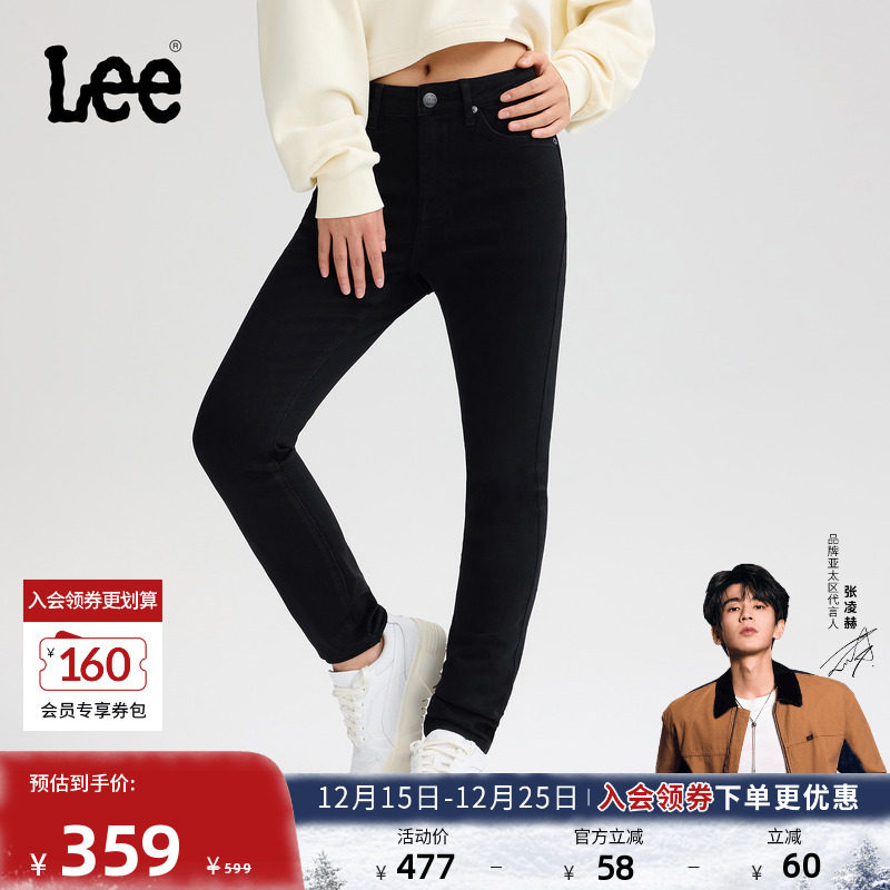 经典五袋款牛仔裤 黑色水洗设计