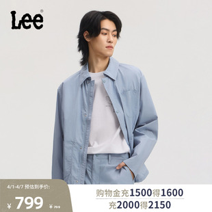 Lee商场同款 防晒夹克外套轻薄男 26夏新舒适凉玉轻织系列·91J工装