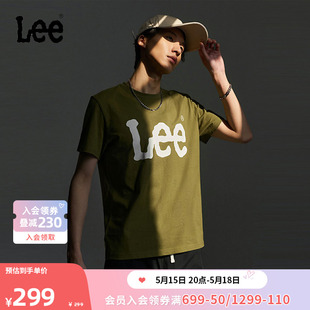 圆领大Logo男短袖 Lee商场同款 24春夏新品 标准版 T恤LMT0075173RX