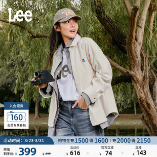 衬衫 米白色女长袖 外套潮LWT010870209 复合灯芯绒插肩袖 Lee舒适版