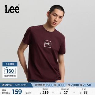 T恤LMT0122194LE 圆领方形Logo印花图案男短袖 Lee26春夏新品 标准版
