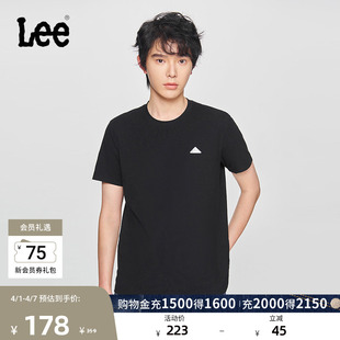 Lee商场同款 经典 圆领三角Logo男短袖 T恤休闲潮LMT010014K99 标准版