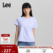 圆领箔印Logo图案女短袖 Lee26春夏新品 标准版 T恤休闲LWT0121944LE