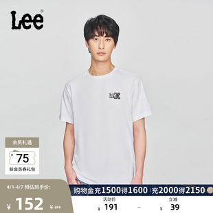 Lee舒适版 圆领卡通人物印花男士 短袖 T恤休闲潮流LMT0098244LE 经典