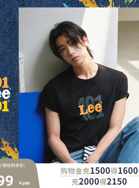 Lee商场同款26早秋新品标准版圆领101+男短袖T恤休闲LMT012982211