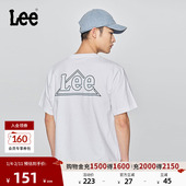 Lee商场同款 T恤休闲潮流 圆领三角徽标印花Logo男短袖 25新品 舒适版