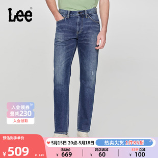 723修身 Lee24春夏新品 中腰直脚中蓝色男牛仔裤 潮流LMB100723101