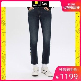 Lee Smiley联名商场同款女19秋冬新款中腰修身牛仔裤LWZ4014MK61L