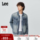 Lee商场同款 25冬新舒适版 翻领泼墨效果复古中蓝色男牛仔夹克外套