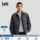 Lee商场同款 对比色缝线设计铁灰色男夹克外套LMT0111776UF 舒适版