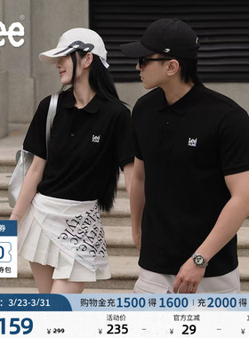 Lee标准版防晒紫外线刺绣logo凉感短袖男女同款情侣polo衫休闲潮