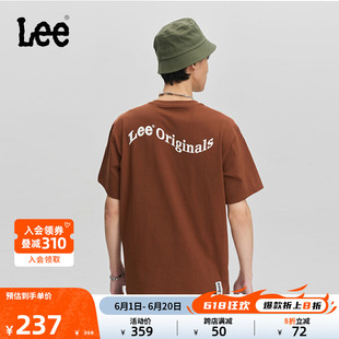 T恤LMT0074723RX 舒适版 Logo印花男圆领短袖 Lee商场同款 24春夏新品