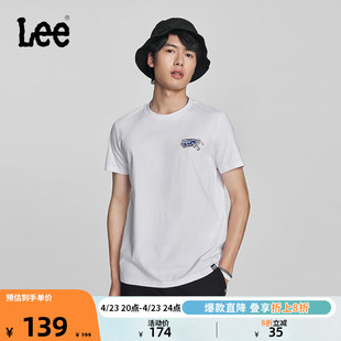 Lee24春夏新品 T恤潮流LMT0081304LE 型字母图案印花男短袖 标准版