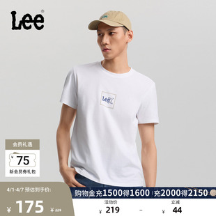 圆领方形Logo印花图案男短袖 T恤LMT0122194LE 标准版 Lee26春夏新品