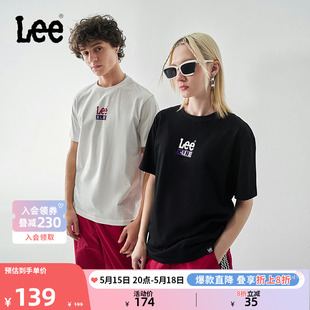 Lee24春夏新品 T恤潮LUT0055314LE 型撞色字母印花圆领男短袖 舒适版