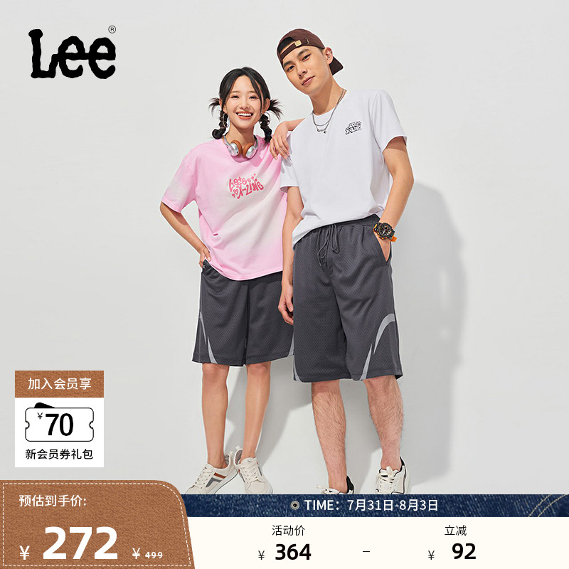 Lee男女同款休闲短裤篮球裤
